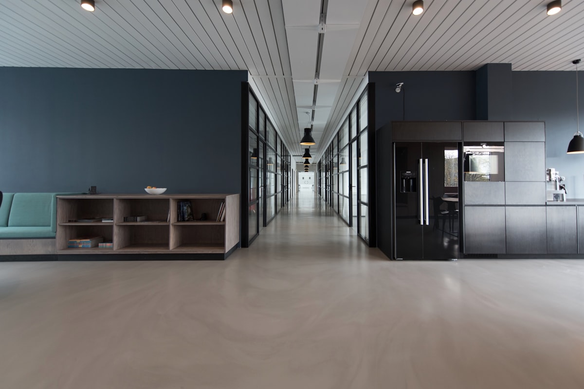 Conference room with long table and chairs